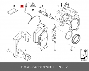Датчик износа тормозных колодок 34 35 6 789 501 BMW