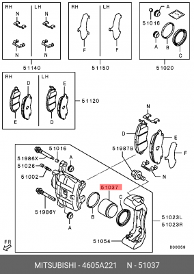 Поршень тормозного суппорта 4605A221 MITSUBISHI