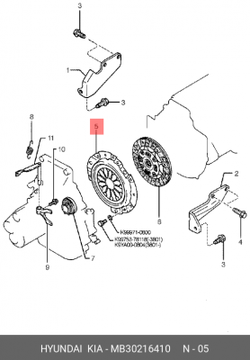 Корзина сцепления MB30216410 HYUNDAI KIA