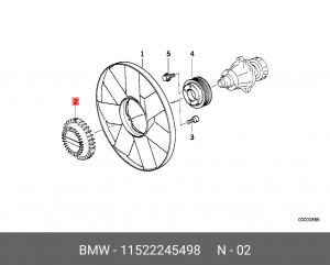 Вискомуфта системы охлаждения ДВС 11 52 2 245 498 BMW