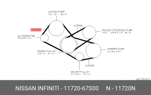 Ремень приводной 11720-67S00 NISSAN