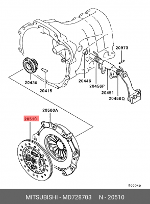Диск сцепления MD728703 MITSUBISHI