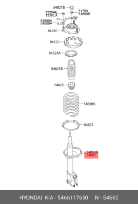 Амортизатор подвески 54661-17650 HYUNDAI KIA