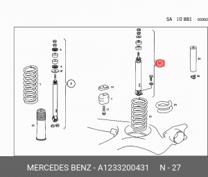 Амортизатор подвески A 123 320 04 31 MERCEDES BENZ