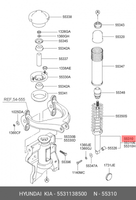 Амортизатор подвески 5531138500 HYUNDAI KIA