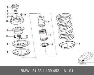 Опора амортизатора подвески 31 33 1 139 452 BMW