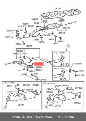 Датчик кислородный (лямбда-зонд) 3921033440 HYUNDAI KIA