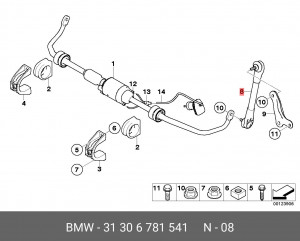 Стойка стабилизатора 31 30 6 781 541 BMW