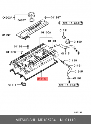 Прокладка крышки распредвала MD186784 MITSUBISHI