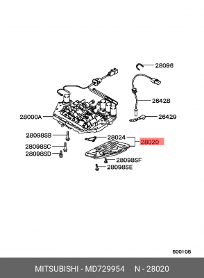 Фильтр масляный АКПП MD729954 MITSUBISHI