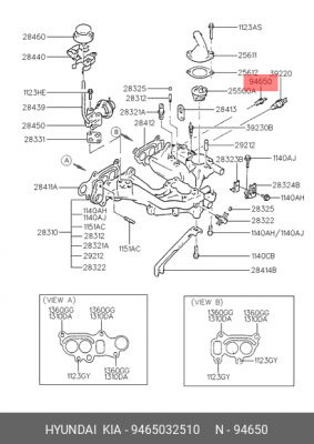Датчик температуры охлаждающей жидкости 9465032510 HYUNDAI KIA