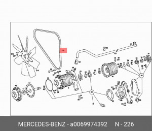 Ремень приводной A0069974392 MERCEDES BENZ