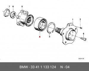 Подшипник ступицы колеса 33 41 1 133 124 BMW