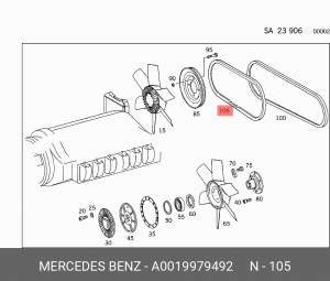Ремень приводной A0019979492 MERCEDES BENZ