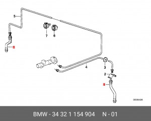 Шланг тормозной 34 32 1 154 904 BMW