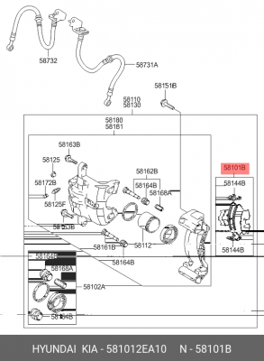 Колодки тормозные дисковые 58101-2EA10 HYUNDAI KIA