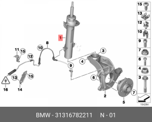 Амортизатор подвески 31 31 6 782 211 BMW