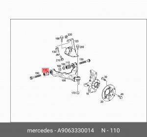 Сайлентблок A 906 333 00 14 MERCEDES BENZ