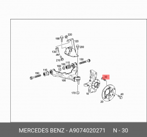 Болт - шпилька крепления колеса A 907 402 02 71 MERCEDES BENZ
