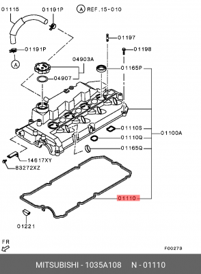 Прокладка крышки распредвала 1035A108 MITSUBISHI