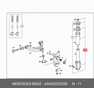 Амортизатор подвески A9043202530 MERCEDES BENZ