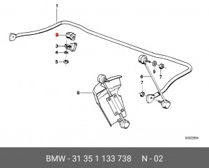 Втулка стабилизатора 31 35 1 133 738 BMW