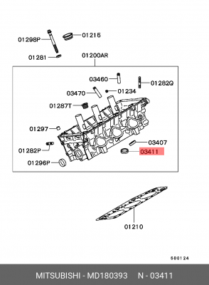 Седло клапана ГБЦ MD180393 MITSUBISHI