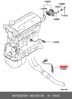 Датчик кислородный (лямбда-зонд) MD183145 MITSUBISHI
