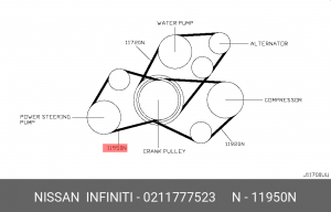 Ремень приводной 02117-77523 NISSAN