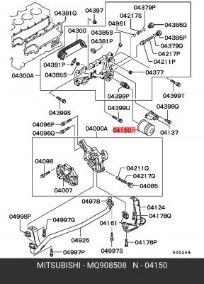 Фильтр масляный двигателя MQ908508 MITSUBISHI