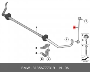 Стойка стабилизатора 31 35 6 777 319 BMW