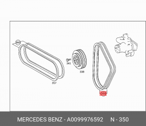 Ремень приводной A0099976592 MERCEDES BENZ