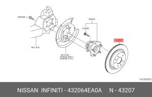 Диск тормозной 432064EA0A NISSAN