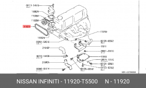 Ремень приводной 11920T5500 NISSAN