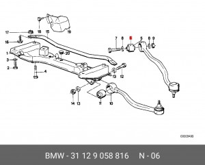 Сайлентблоки подвески (комплект) 31 12 9 058 816 BMW