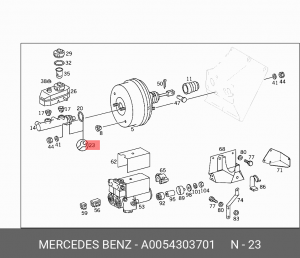 Цилиндр тормозной главный (ремкомплект) A 005 430 37 01 MERCEDES BENZ
