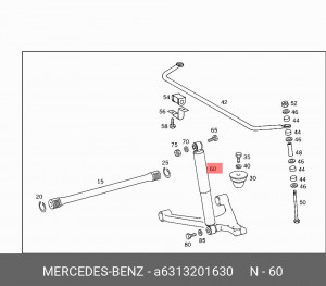 Амортизатор подвески A6313201630 MERCEDES BENZ