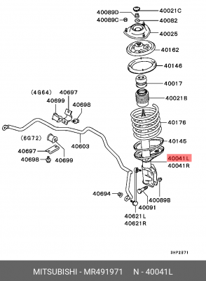 Набор для для регулировки передних стоек подвески MR491971 MITSUBISHI