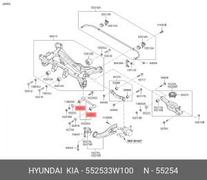 Сайлентблок 55253-3W100 HYUNDAI KIA