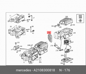 Фильтр салона A2108300818 MERCEDES BENZ