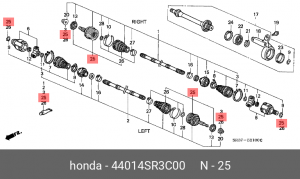 ШРУС 44014SR3C00 HONDA