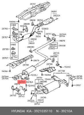 Датчик кислородный (лямбда-зонд) 3921035110 HYUNDAI KIA