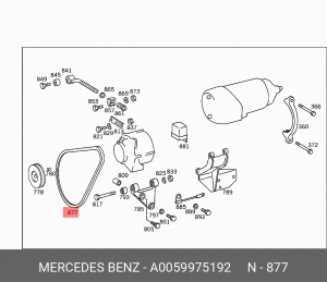 Ремень приводной A0059975192 MERCEDES BENZ