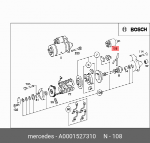 Стартер A 000 152 73 10 MERCEDES BENZ