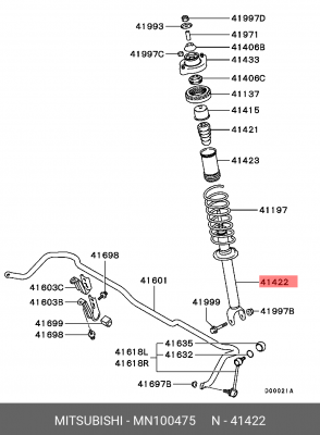 Амортизатор подвески MN100475 MITSUBISHI
