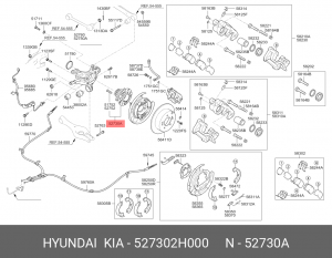 Подшипник ступицы колеса со ступицей (комплект) 527302H000 HYUNDAI KIA
