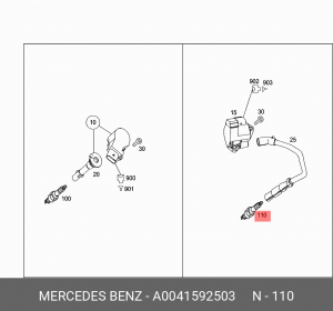 Свеча зажигания A0041592503 MERCEDES BENZ