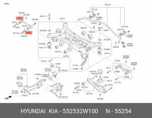 Сайлентблок 55253-2W100 HYUNDAI KIA