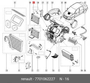 Фильтр салона 7701062227 RENAULT