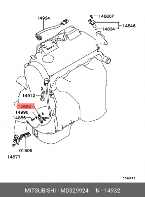 Датчик положения коленвала MD329924 MITSUBISHI